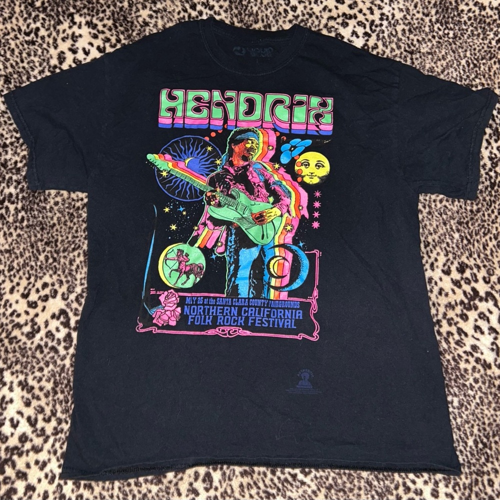 Hendrix Graphic Black T-Shirt